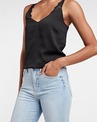 Satin Lace Strap Cami | Express