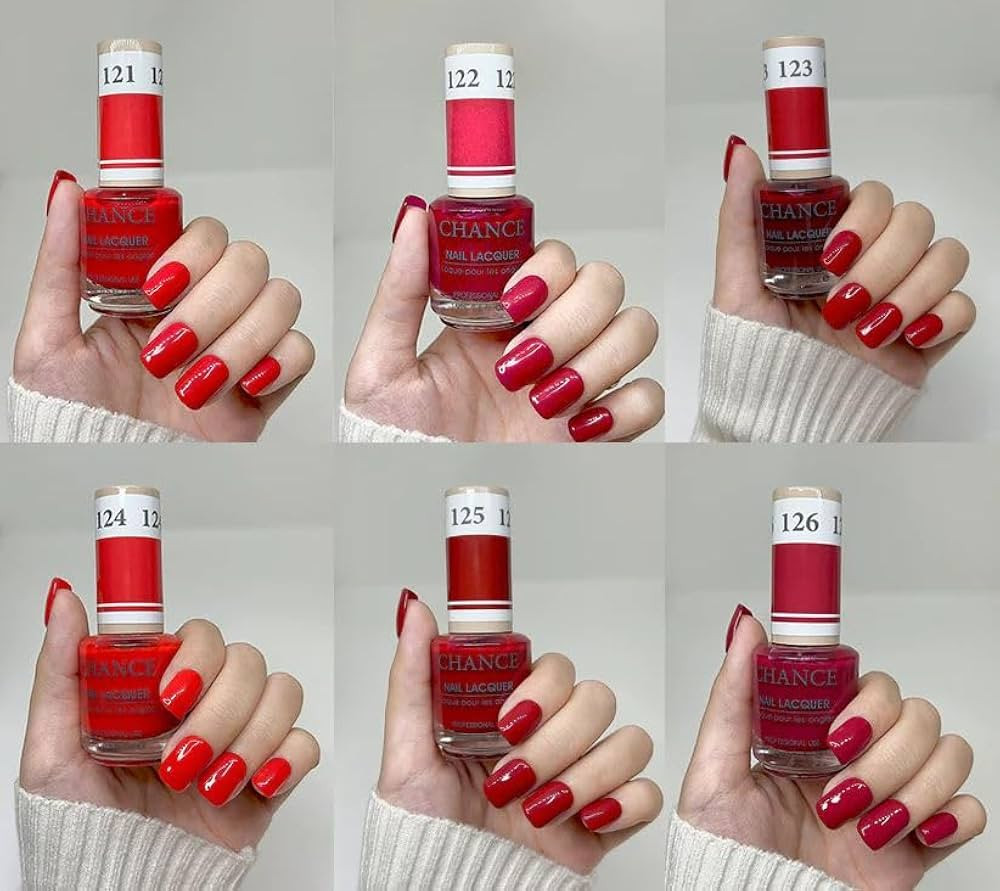 RED NAIL POLISH COLLECTION - Matching Color Gel & Nail Lacquer 0.5oz - 36 Colors #109 - #144 - Ro... | Amazon (US)