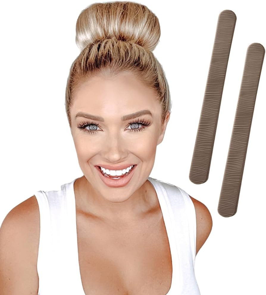 PONY-O Patented No Damage Ponytail Holder and Bun Maker - 2 Pack Hair Bun Alternative, Easy Styli... | Amazon (US)
