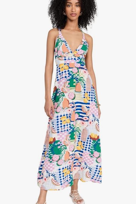 Tropical print slip midi dress 

#LTKSeasonal #LTKOver40
