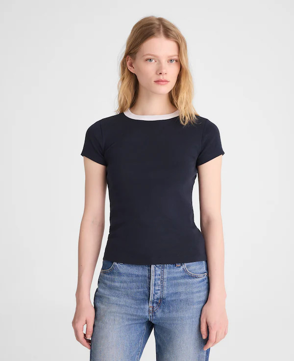 The '90s Crewneck Tee in Compact Cotton | Madewell