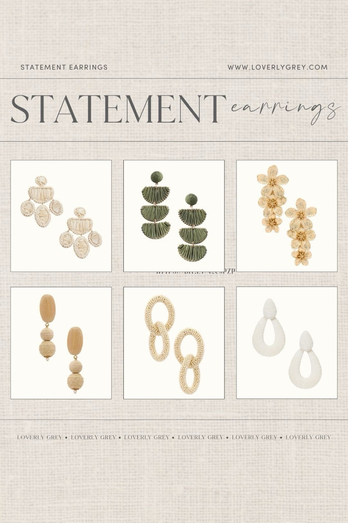 Loverly Grey statement earrings for spring. 

#LTKSeasonal #LTKbeauty #LTKstyletip