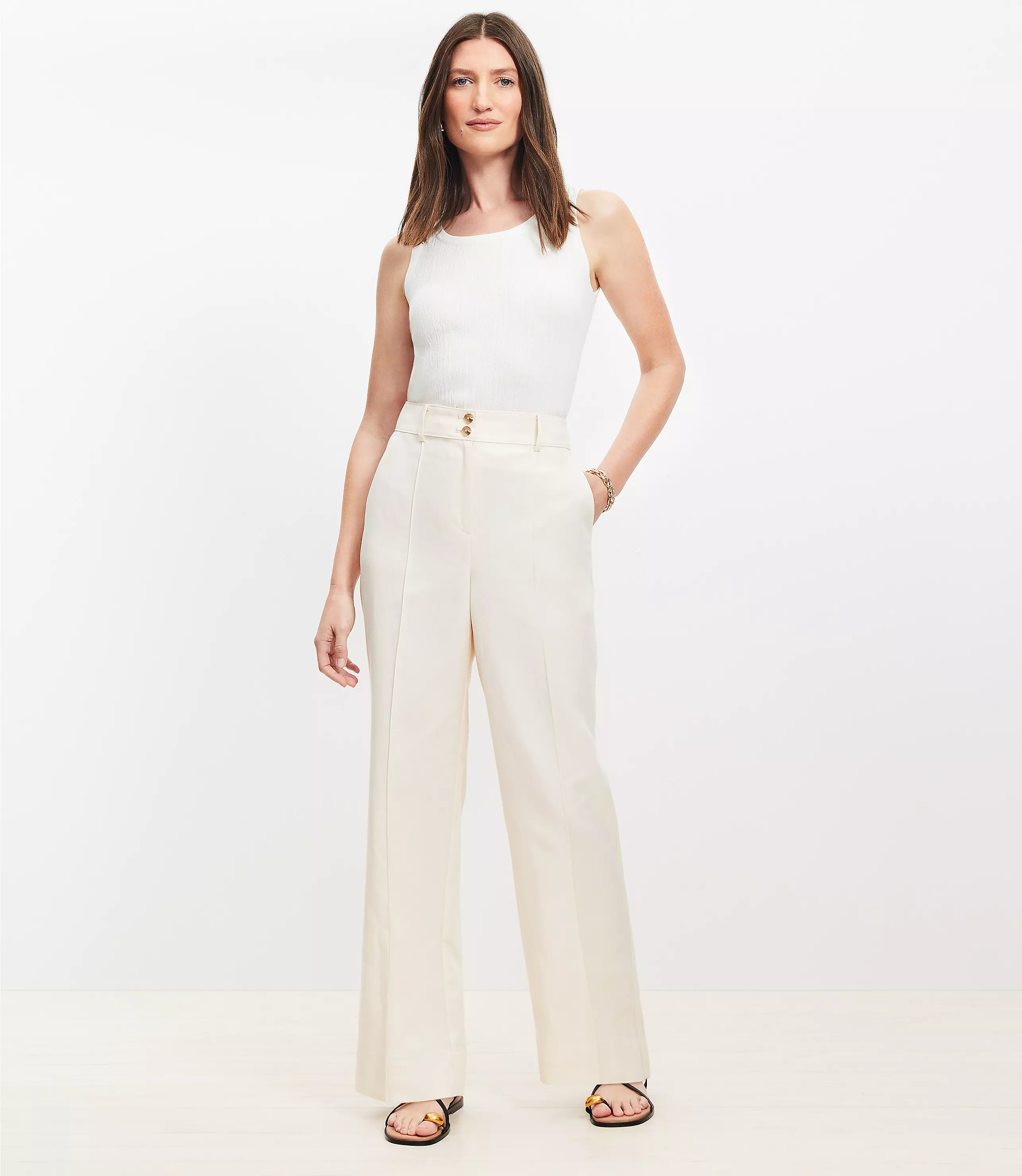 Double Button Stovepipe Pants | LOFT