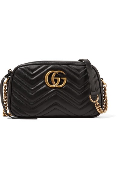Gucci - Gg Marmont Camera Small Quilted Leather Shoulder Bag - Black | NET-A-PORTER (US)