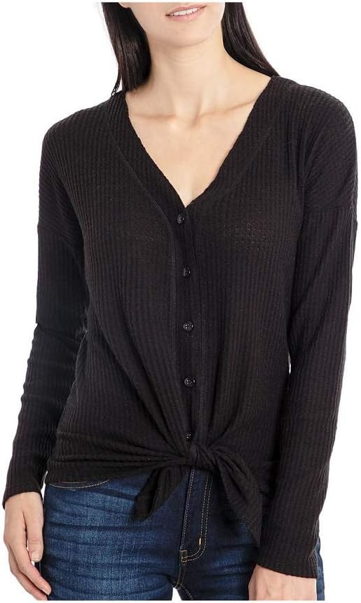 Rock Fit LLC Isaac Mizrahi Womens Waffle Knit Button-Up Top | Amazon (US)