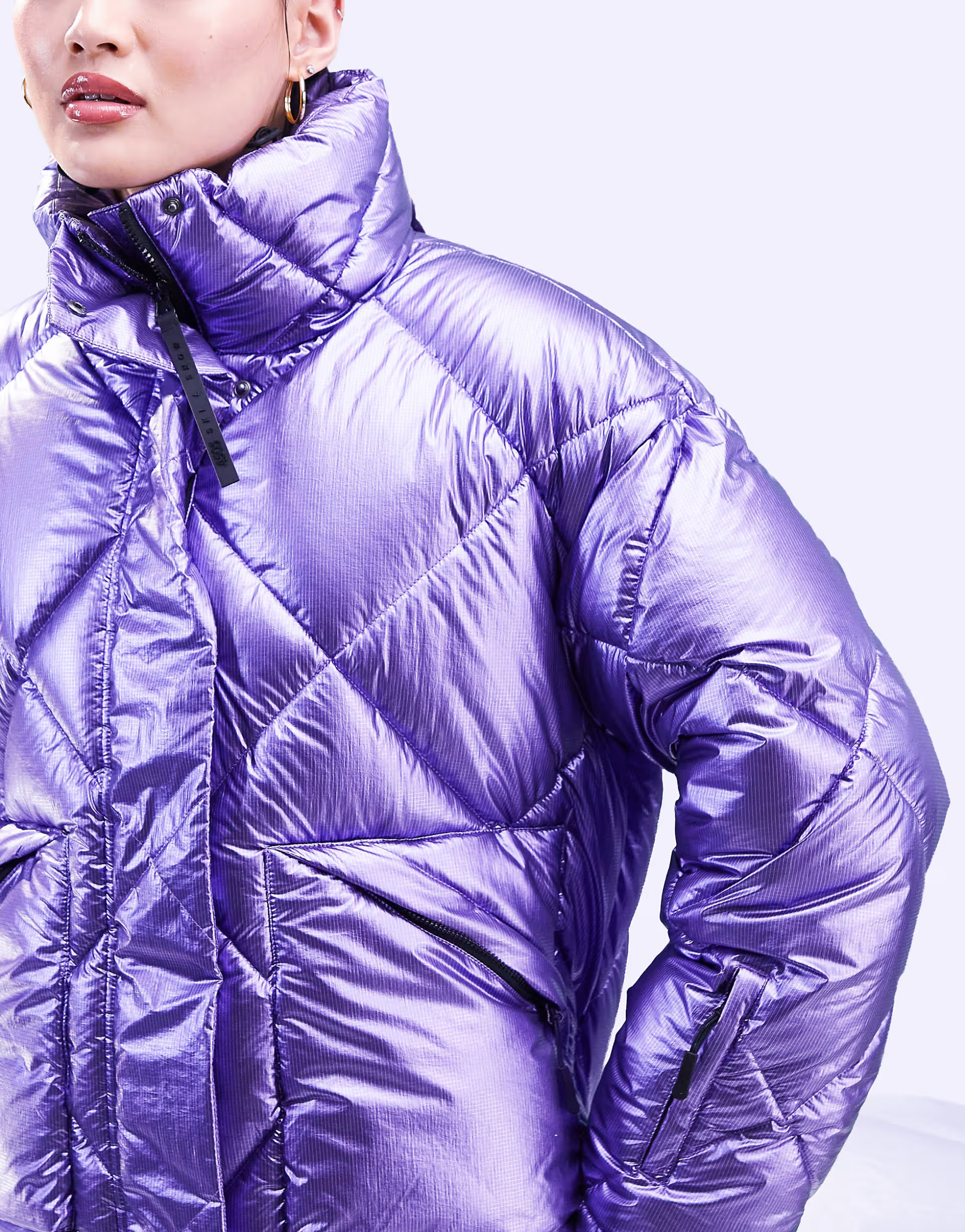 ASOS 4505 ski puffer in rip stop sheen in purple | ASOS (Global)