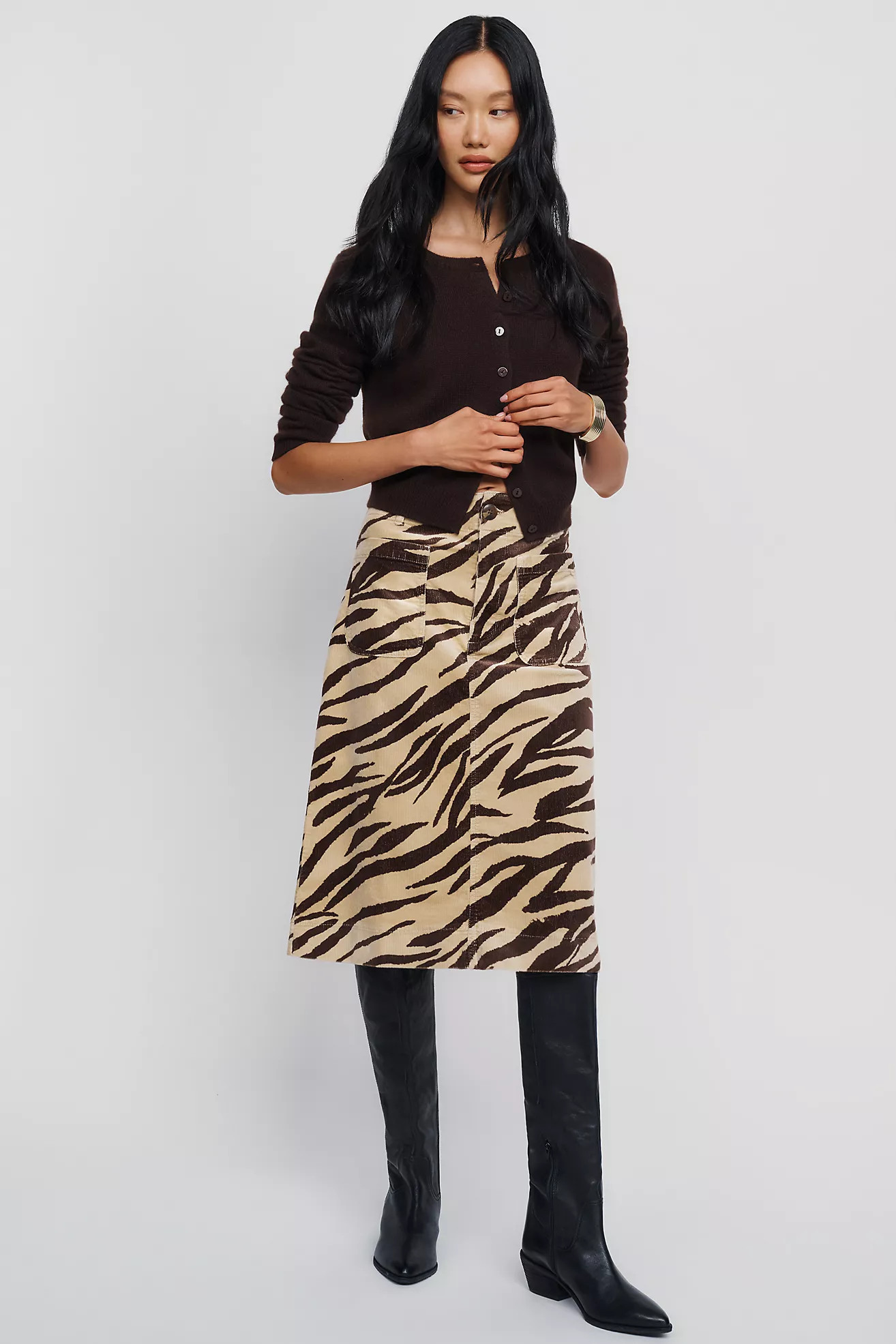 Colette Corduroy Midi Skirt | Anthropologie (US)