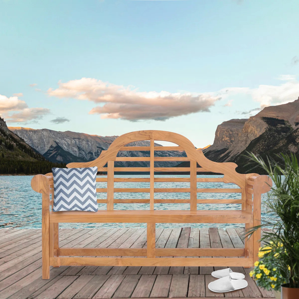 Passarelli Solid Wood Teak Outdoor Bench | Wayfair North America