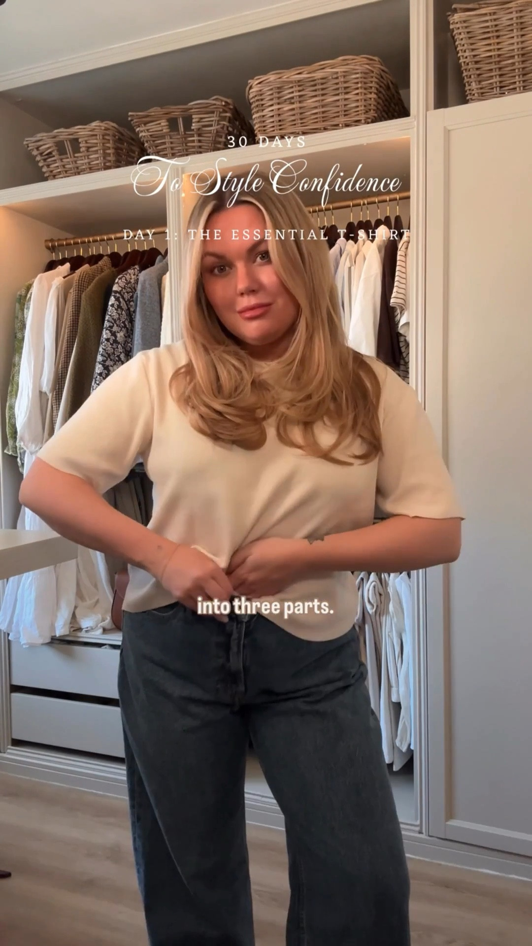 Day 1 of 30 Days To Style Confidence - How to style The Essential T Shirt to flatter your figure 🤍✨

#LTKmidsize #LTKcurves