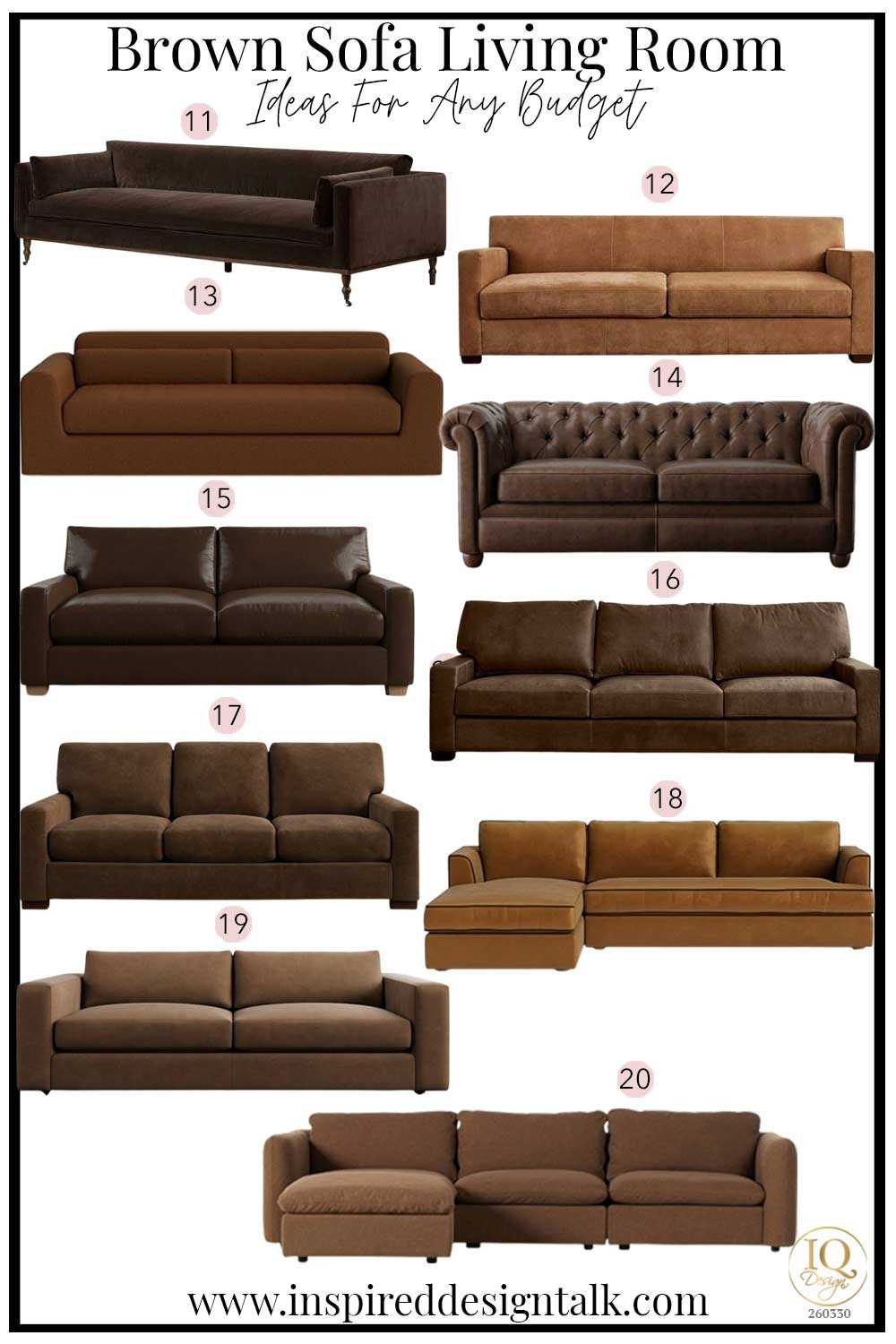 Brown Sofa Living Room Ideas That Look Modern and Expensive // 11. Upholstered Sofa // 12. Ashby Leather Sofa // 13. Penland Sofa // 14. Chesterfield Roll Arm Leather Sofa // 15. PB Square Arm Leather Sofa // 16. Turner Square Arm Leather Sofa // 17. Square Arm Leather Sofa // 18. Chaise Sectional Sofa // 19. Wide Arm Leather Sofa // 20. Sectional Sofa With Ottoman 

 #LTKSeasonal #LTKOver40 #LTKHome
