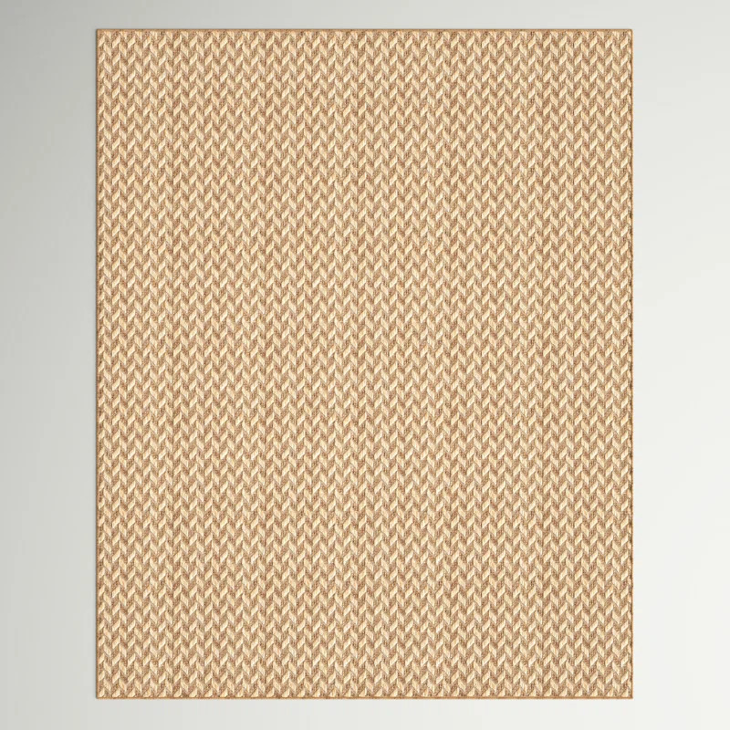 Malaya Chevron Indoor / Outdoor Area Rug in Beige | Wayfair North America