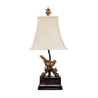 Perching Robin Table Lamp, 1-Light, Cream, 21"H (91-171 L5JQM) | Lighting Reimagined