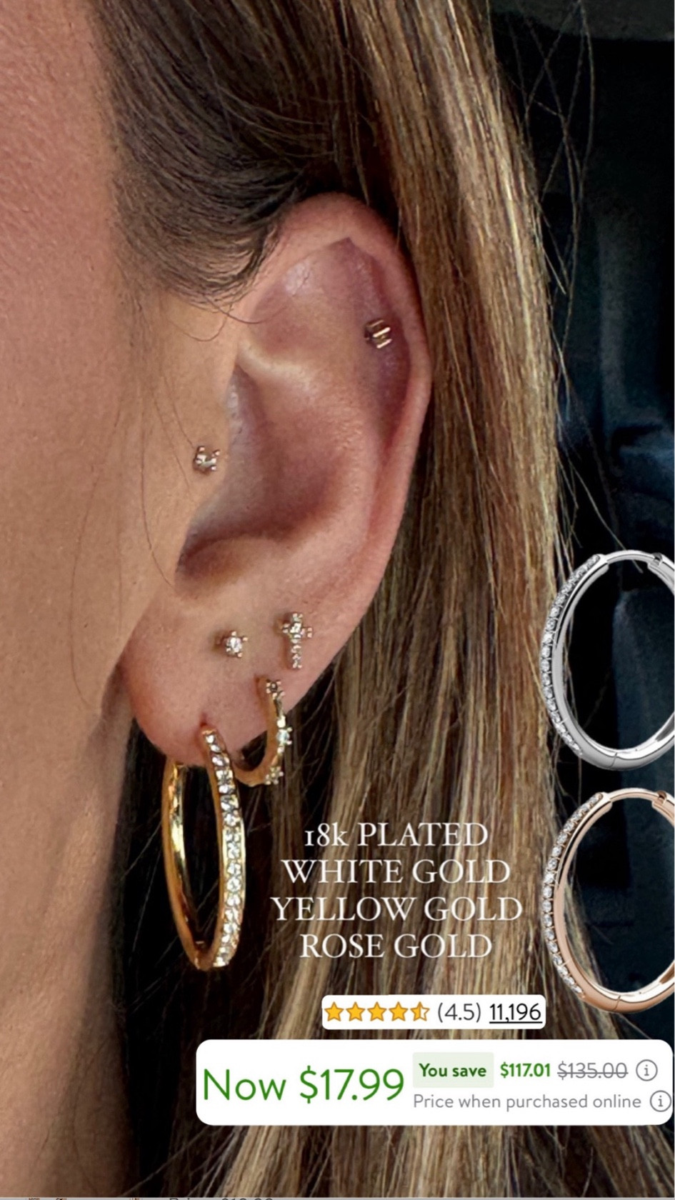 Hoop earrings on clearance 