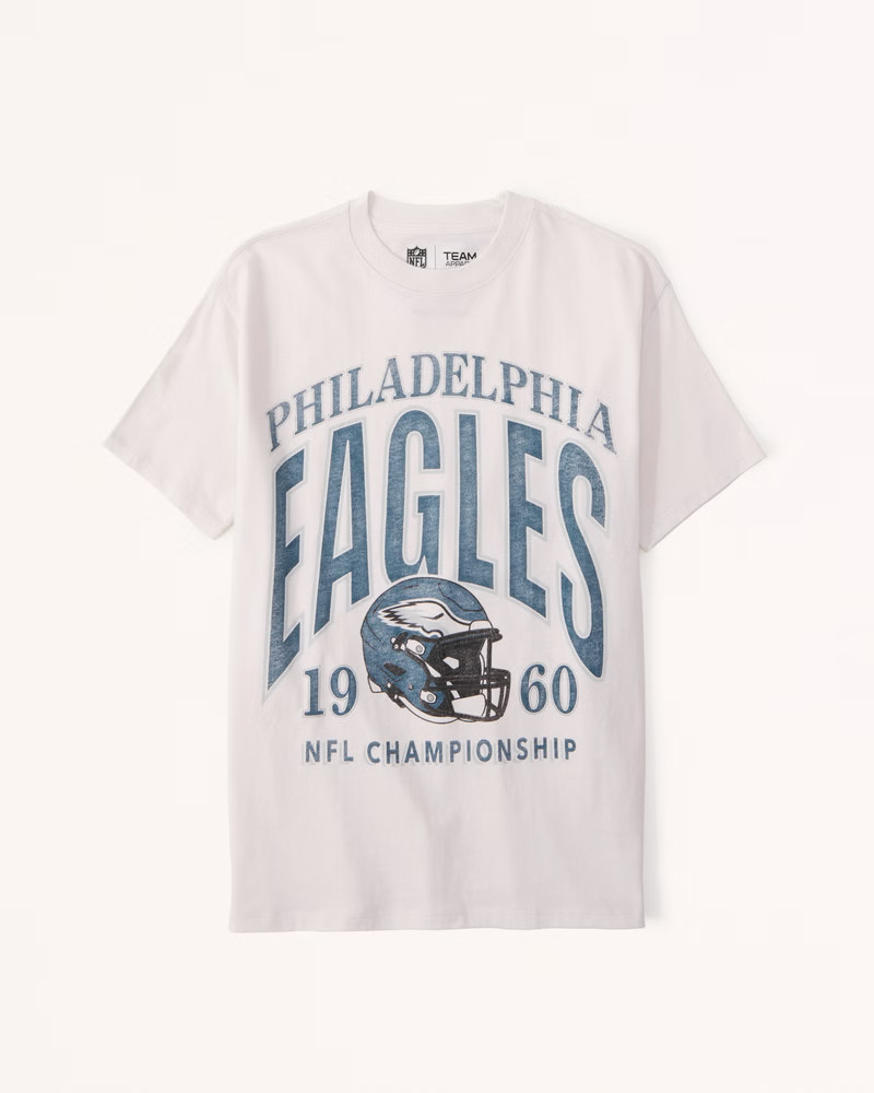 Oversized Boyfriend Philadelphia Eagles Graphic Tee - Loungewear, Lounge Outfit | Abercrombie & Fitch (US)
