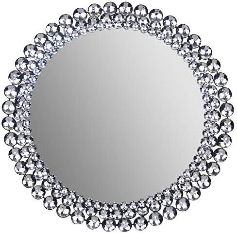 Everly Hart Collection Round Jeweled Accent Mirror, 24" x 24" | Amazon (US)