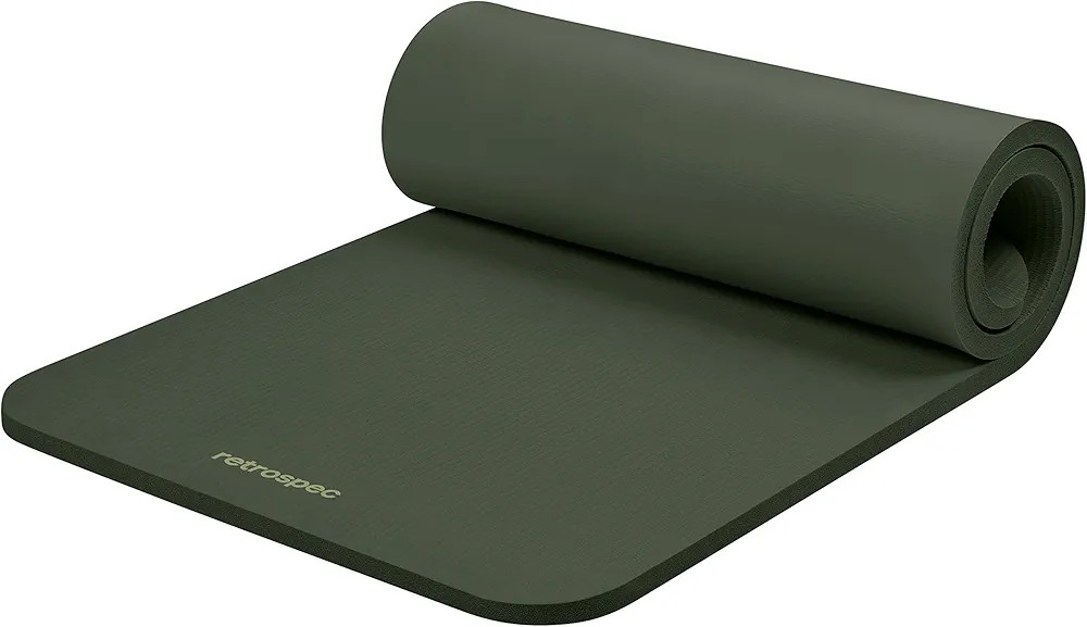 Retrospec Solana Yoga Mat 1" Thick With Nylon Carry Strap for Men & Women - Non Slip Exercise Mat... | Amazon (US)