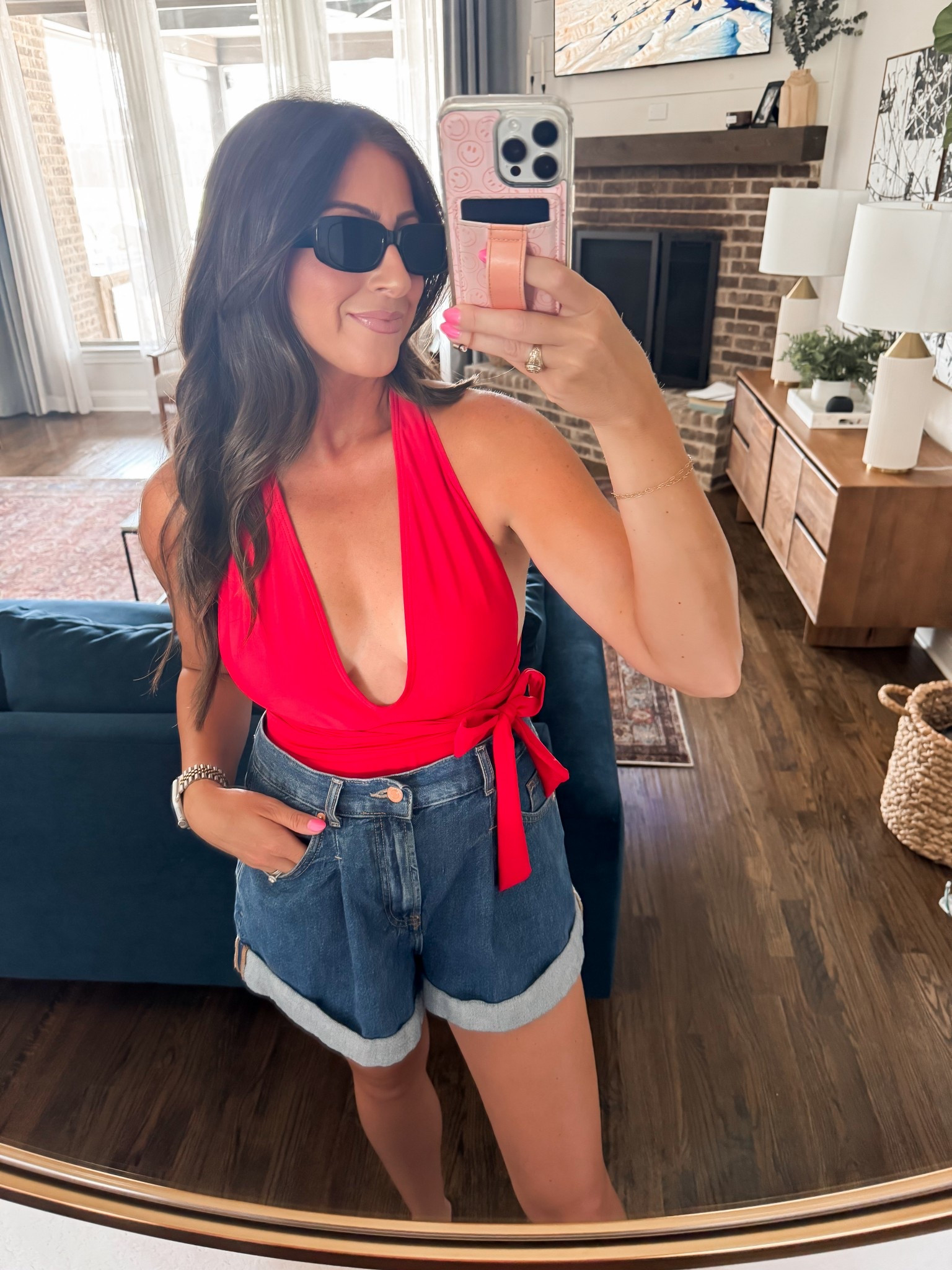 Pool party outfit!
Amazon swimsuit
Red one piece
Denim shorts
Free people
Amazon sunglasses
Walli phone case
Summer clothes
Summer outfit ideas
Pool party ideas

#LTKFindsUnder50 #LTKSummerEdit #LTKSeasonal