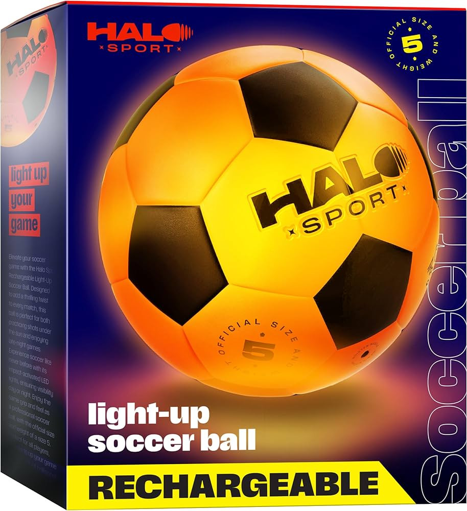 Rechargeable Light Up Soccer Ball - Glow in The Dark Balls - Soccer Gifts for Boys 8-12 12-14 - 9... | Amazon (US)
