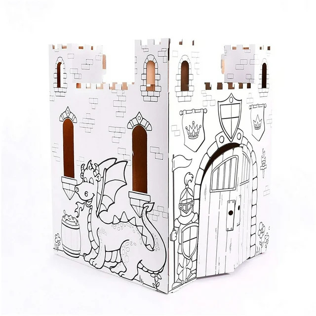 Easy Playhouse Fairy Tale Castle Arts & Crafts Cardboard Playhouse, Kids Ages 3 and up | Walmart (US)