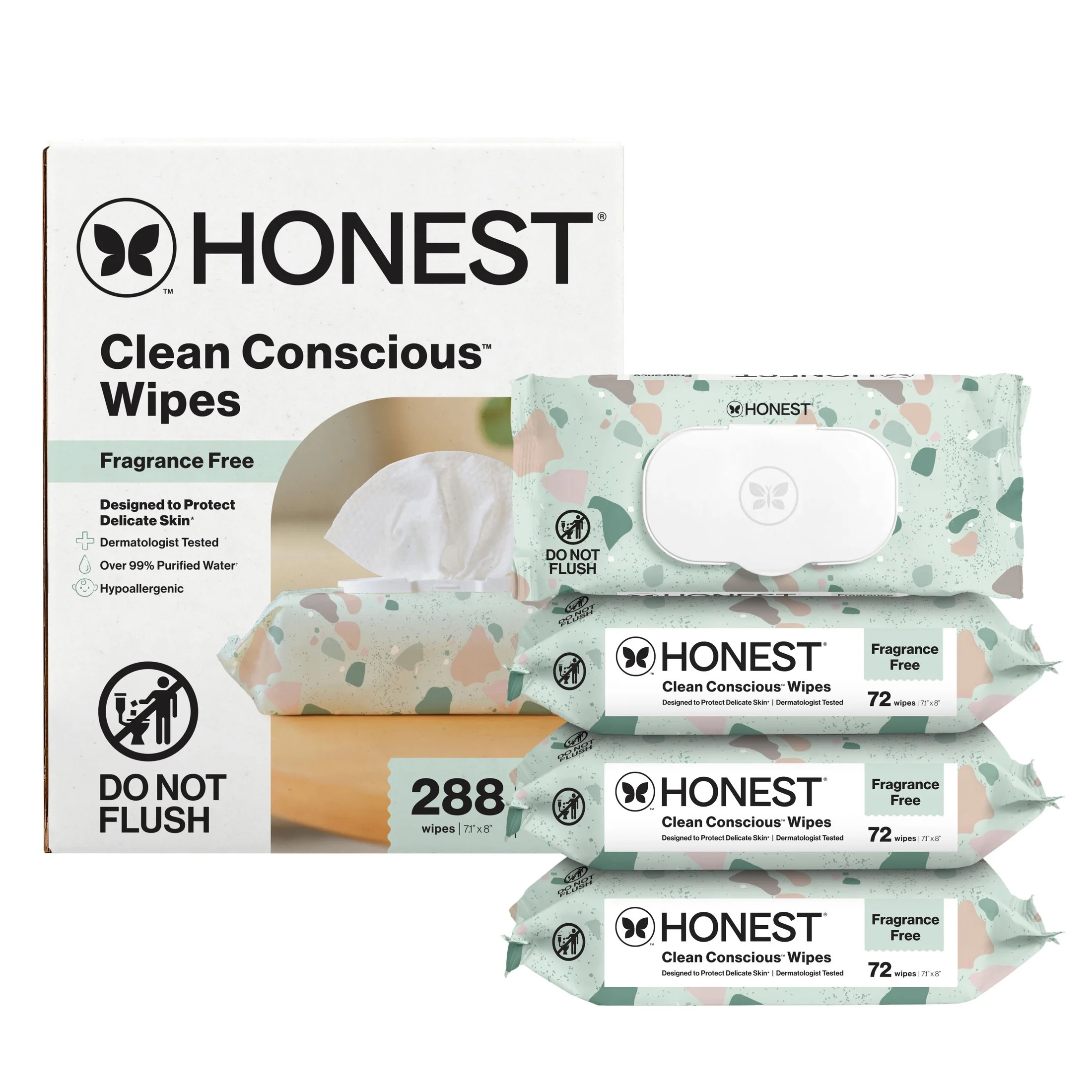 The Honest Company Clean Conscious™ Wipes, Geo Mood, 288 Count - Walmart.com | Walmart (US)