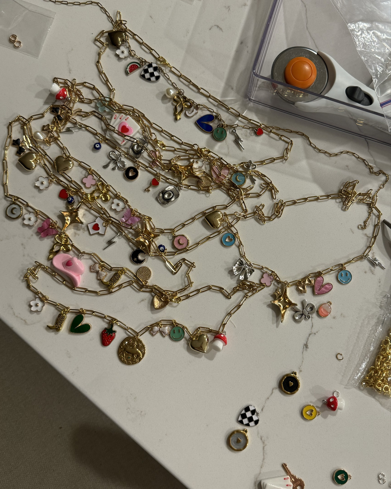 Make your own charm necklace or bracelet with these Shein charms! Super easy and the cutest girls night idea  

#LTKBacktoSchool #LTKStyleTip #LTKFindsUnder50