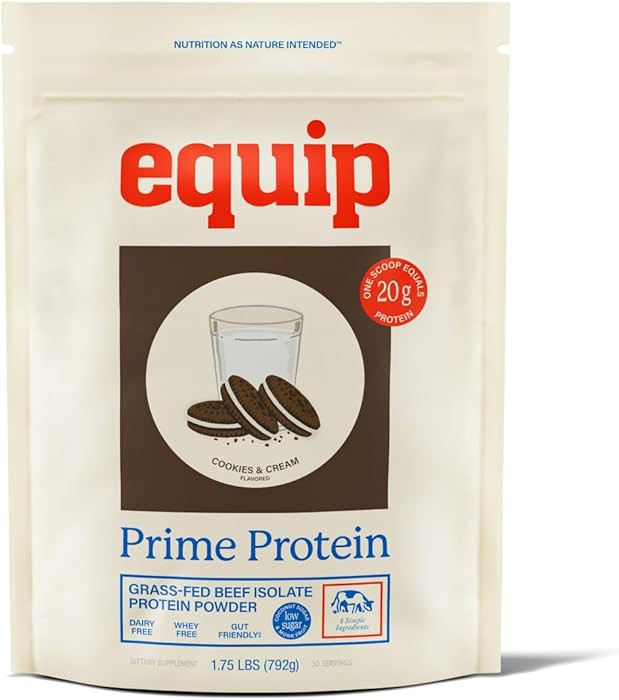 Equip Foods Prime Protein Powder | Clean, Grass Fed Beef Protein Powder for Women & Men | Beef Pr... | Amazon (US)