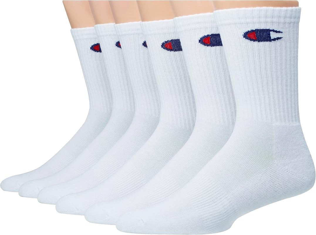Champion mens Men's Crew Sock 6 Pack With Gift Box | Amazon (US)