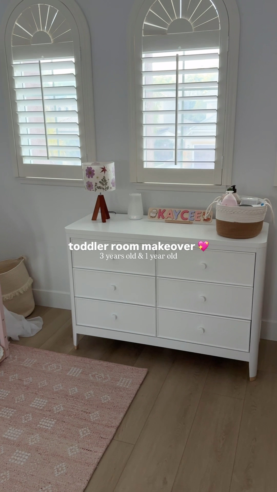 room makeovers for the girls! i made some changes for the meantime but both girls will be moving to big sisters room in a few months <3 #toddlerroom #sisters #momof2 #toddlerfinds #targetfinds 

#LTKHome #LTKBaby #LTKKids
