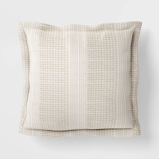 DuraSeason Fabric™ Deep Seat Pillow Back Cushion Geo Stripe - Threshold™ | Target