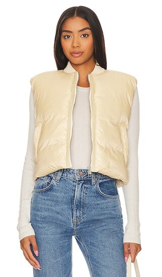 x Marianna Brooklyn Puffer Vest in Taupe | Revolve Clothing (Global)