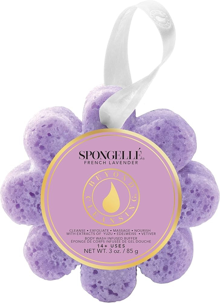 Spongelle French Lavender Wild Flower Buffer Body Scrubber | Bath & Shower Loofah for Women | Exf... | Amazon (US)