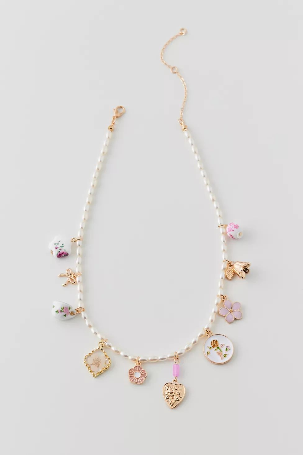 Lottie Pearl Treasure Charm Necklace | Urban Outfitters (US and RoW)
