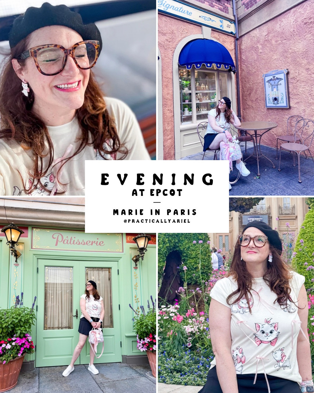 Evening at EPCOT
🩷🐈🇫🇷🎀🤍🥖
Marie in Paris