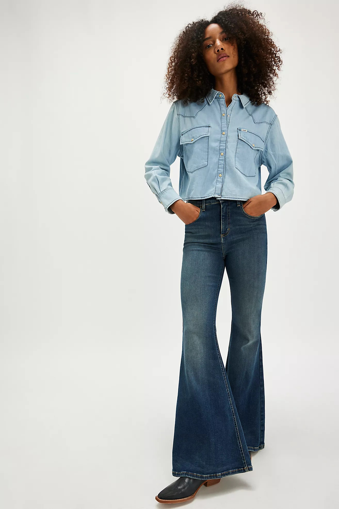 Lee High-Rise Ever Fit Flare Jeans | Free People (Global - UK&FR Excluded)