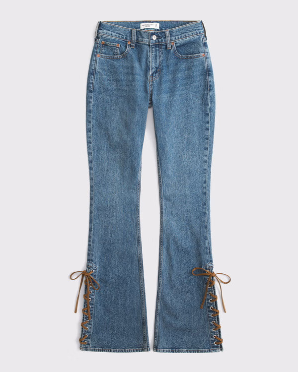Women's Curve Love Mid Rise Bootcut Jean | Women's New Arrivals | Abercrombie.com | Abercrombie & Fitch (US)