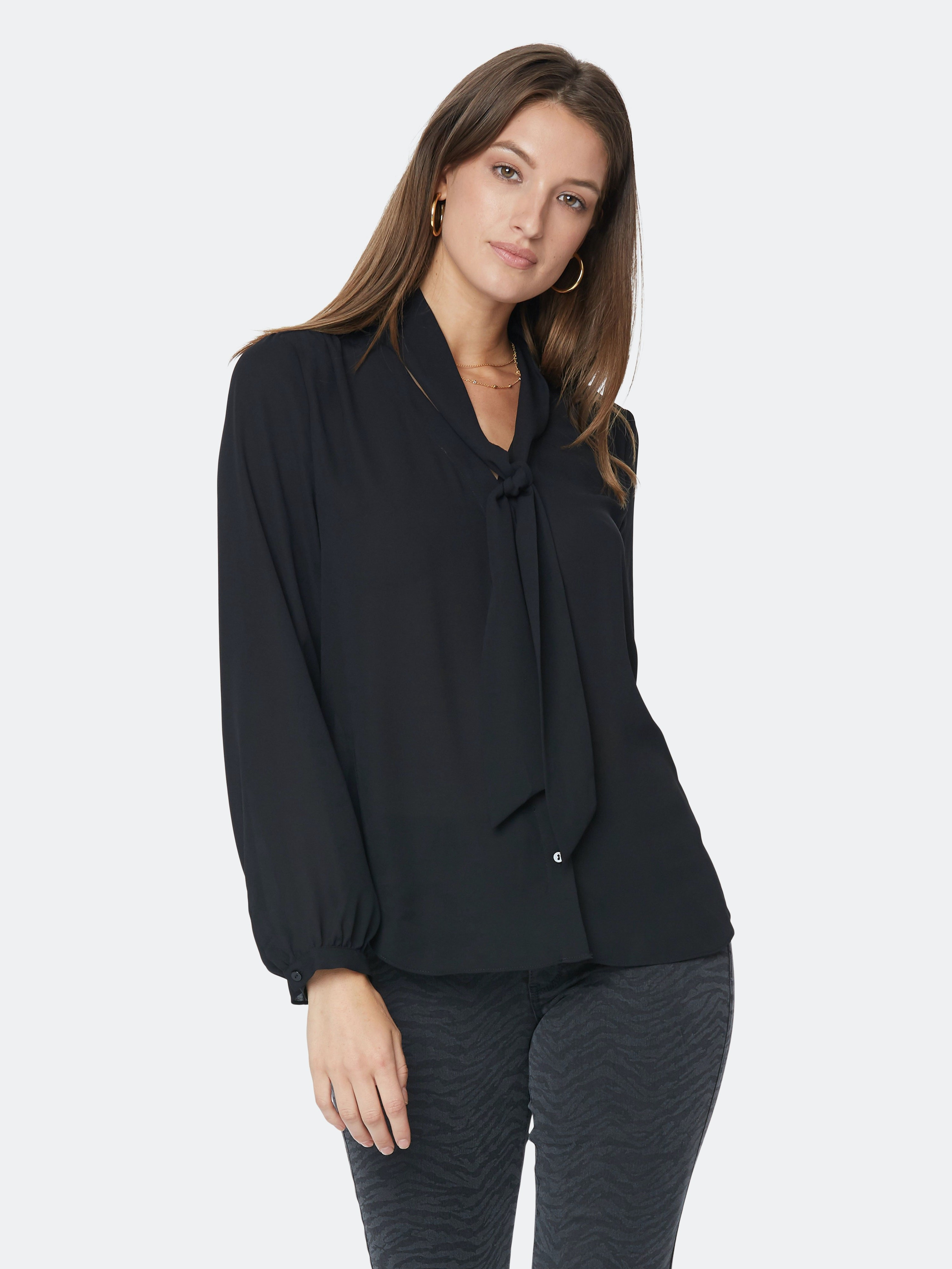 Bow Blouse - Black - XL - Also in: M, XXS, S | Verishop