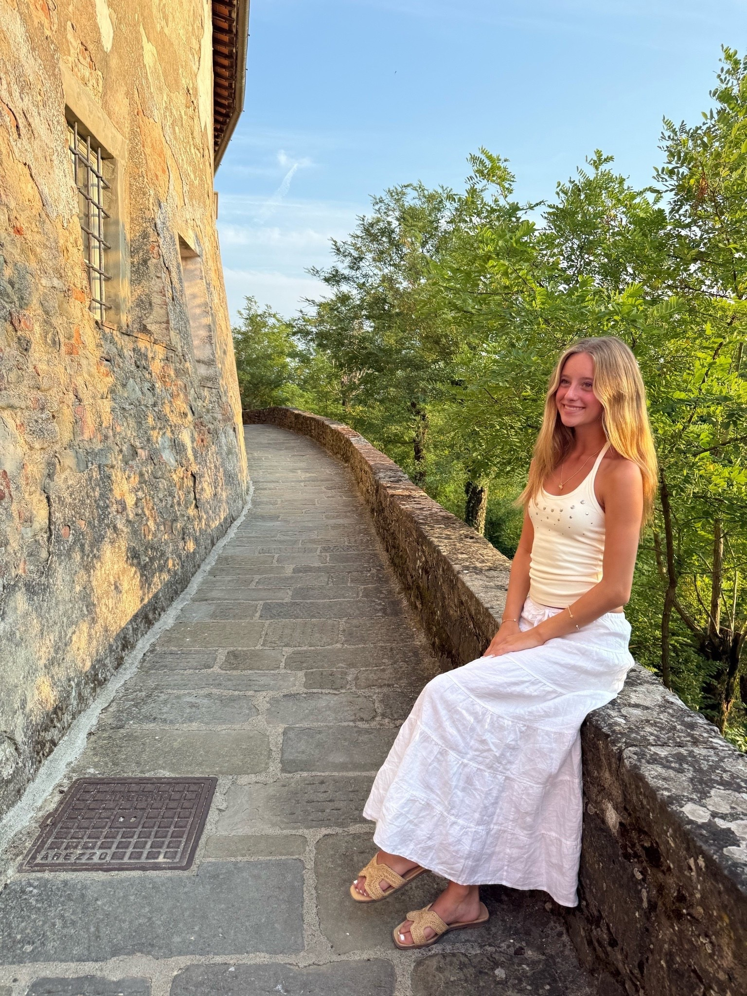Cutest $20 studded tank from Zara and fave white linen maxi skirt!

#LTKootd #LTKgrwm #LTKTravel