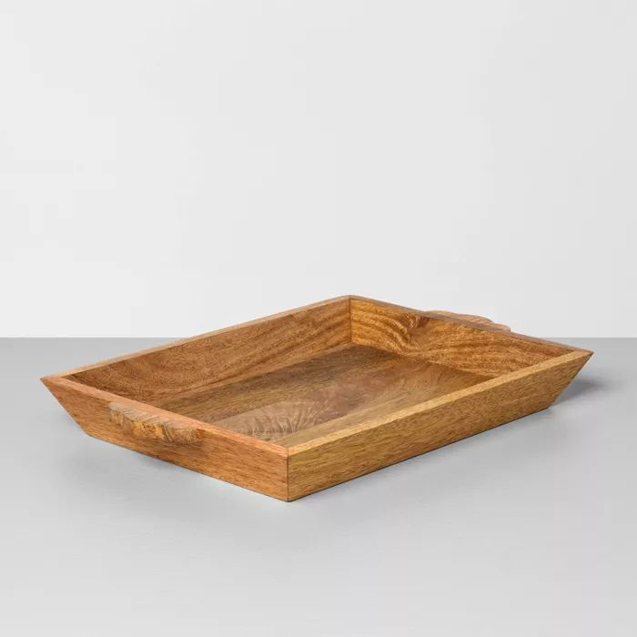 Rectangle Carved Wood Tray - Hearth & Hand™ with Magnolia | Target