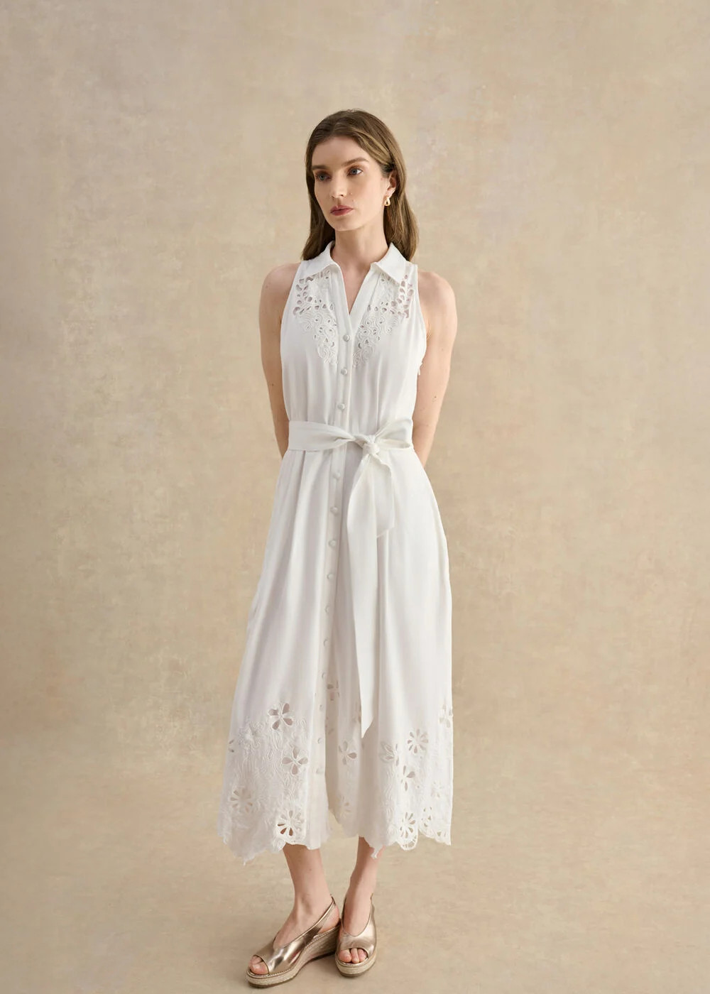 Avenham Shirt Broderie Dress | Hobbs UK | | Hobbs