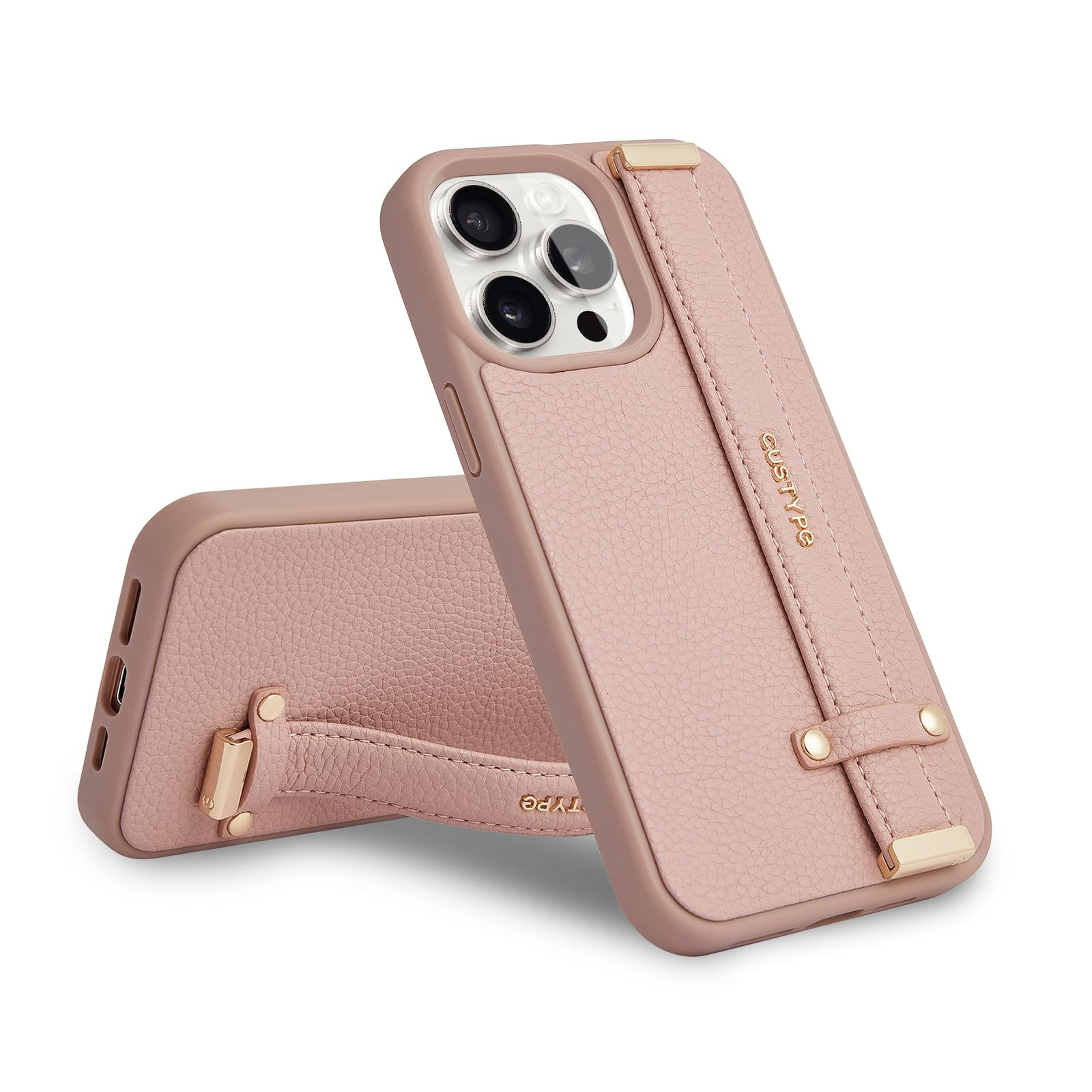 CUSTYPE Compatible with iPhone 15 Pro Max Case with Adjustable Wristband Strap Kickstand,handstra... | Amazon (US)