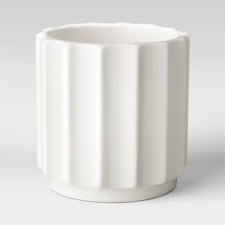 Outdoor Geared Stoneware Planter White - Project 62™ | Target