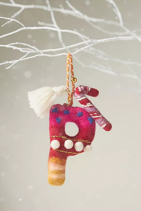 Jolly Monogram Ornament | Anthropologie (US)