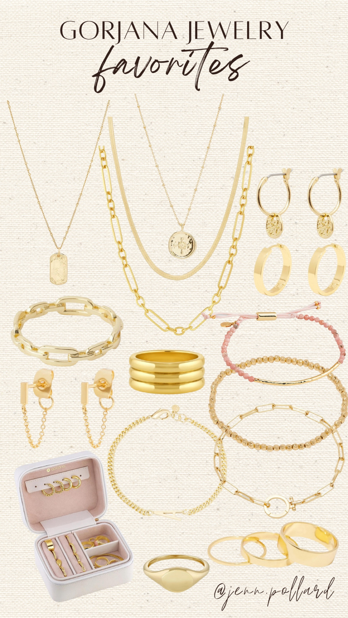 Gorjana is my one of my favorite go-to jewelry brands! So many cute layering options and all of their jewelry is gold/silver plated. 

#LTKGiftGuide #LTKstyletip #LTKunder100