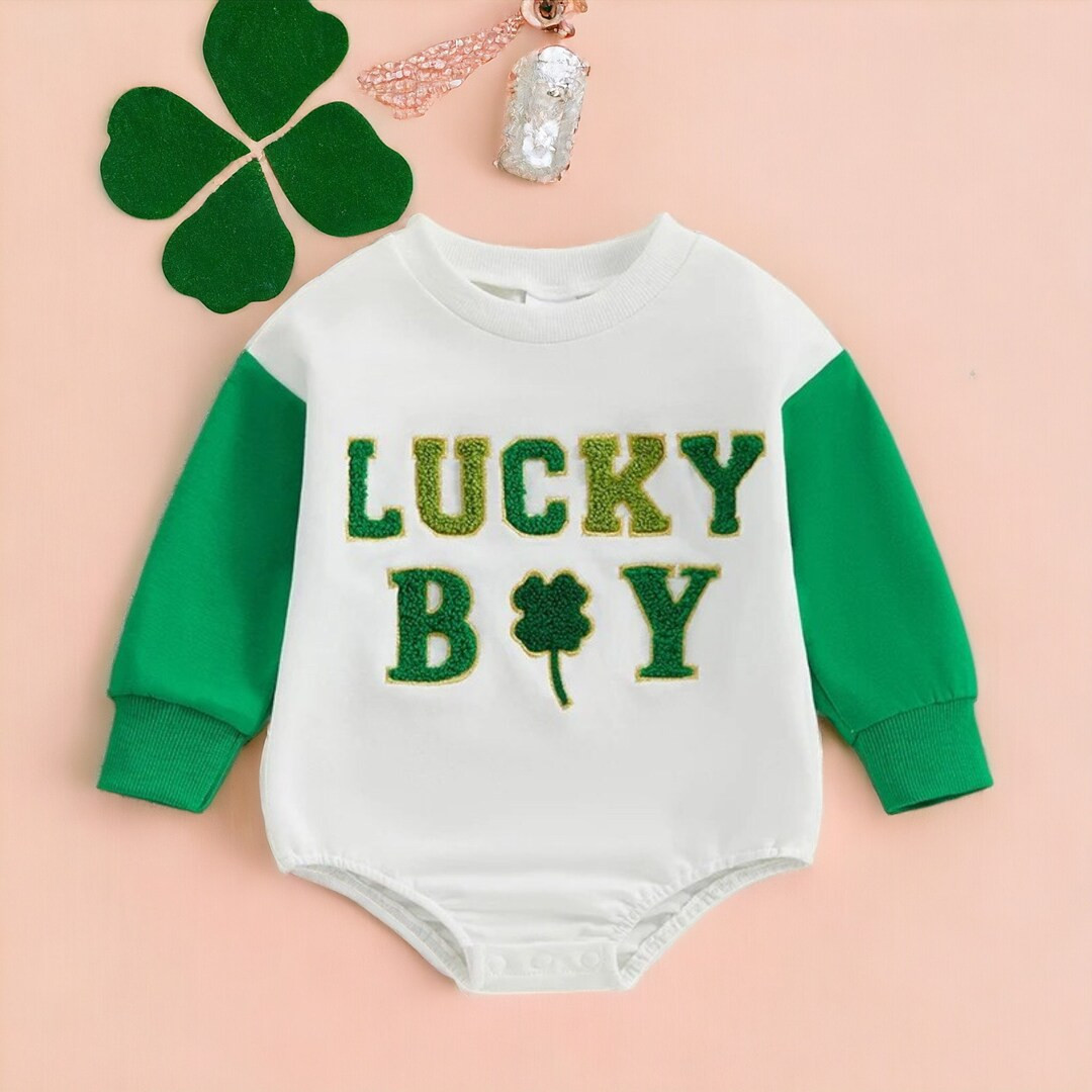 Lucky Girl Shamrock Baby Romper, Lucky Boy Girl Romper, Patrick Baby, Newborn Saint Patrick's Day... | Etsy (US)