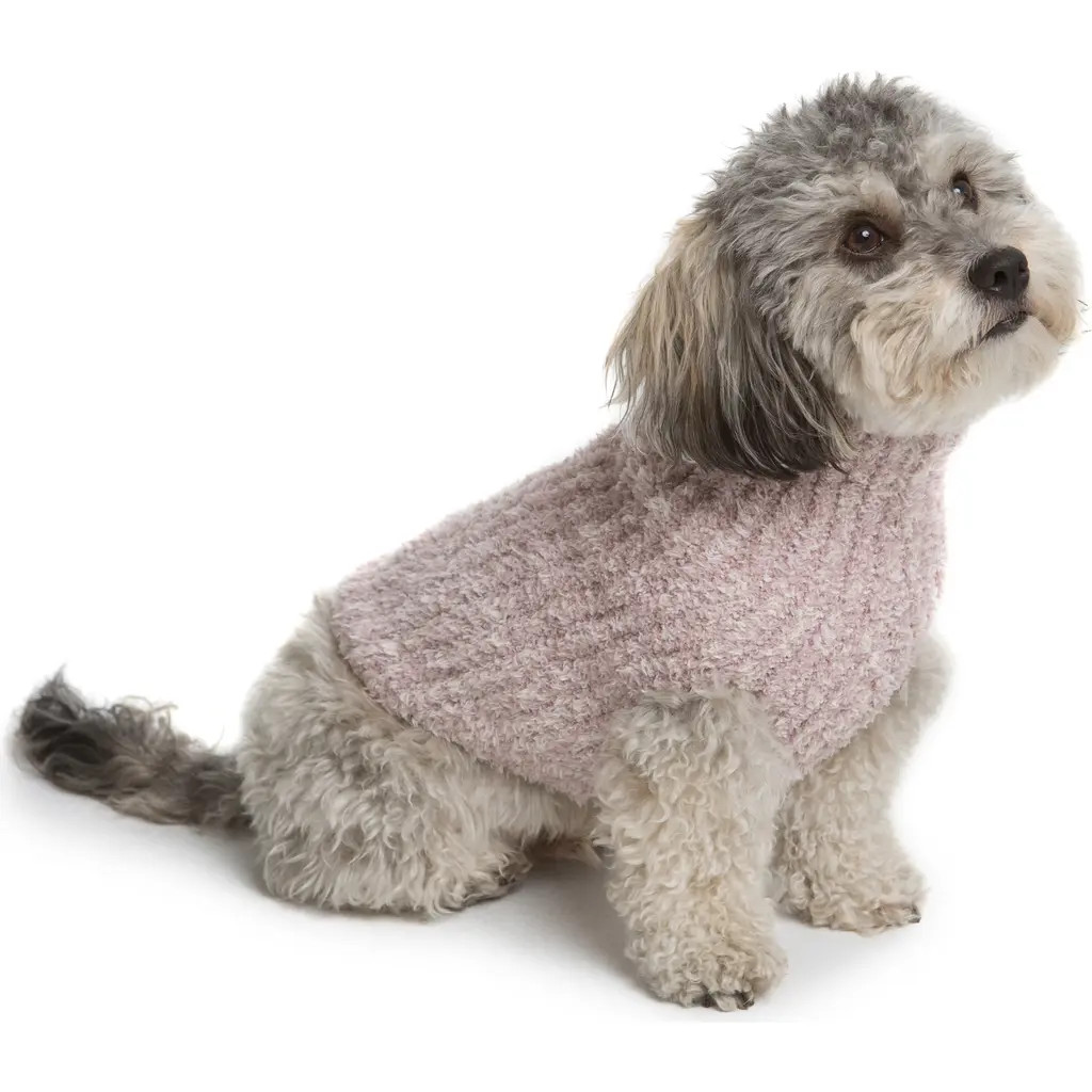 barefoot dreams CozyChic™ Ribbed Dog Sweater in Vintage Rose/Ballet Pink at Nordstrom, Size X-Small | Nordstrom