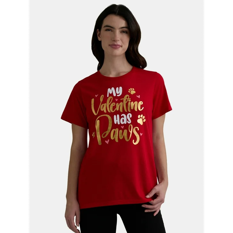Valentine’s Day Women's Graphic Tee from Way to Celebrate, Sizes S-XXXL | Walmart (US)