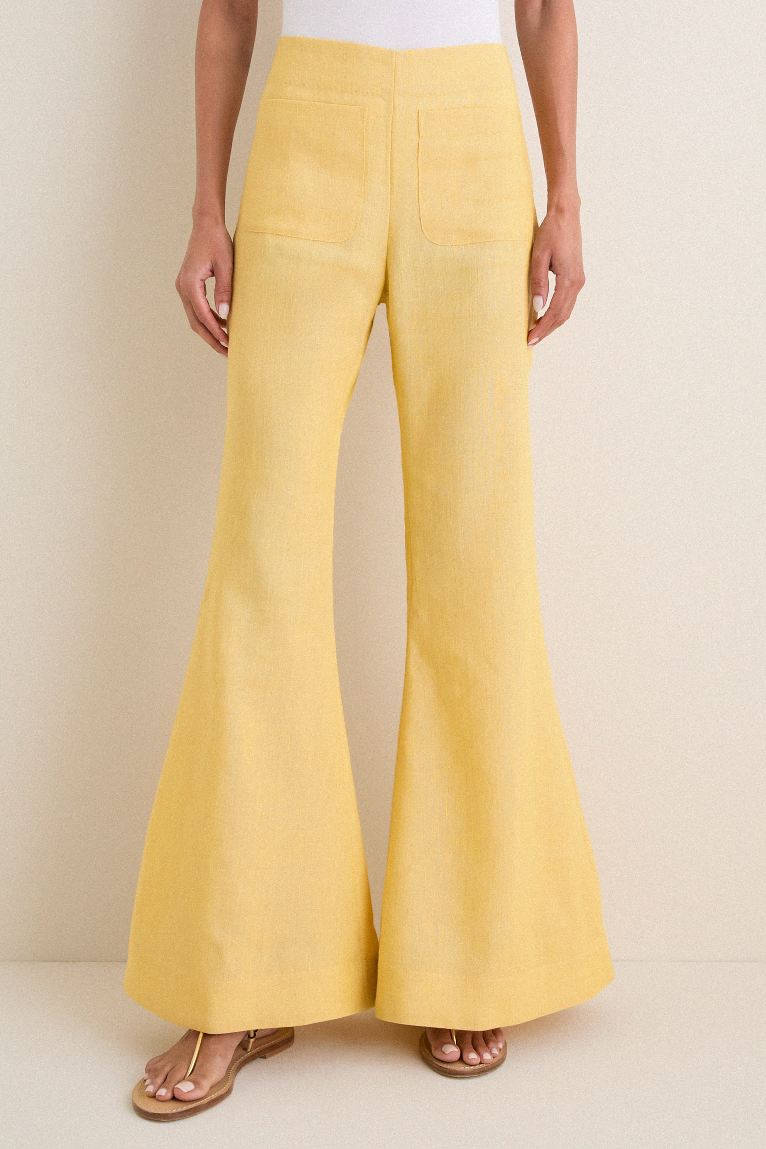 Light Yellow Farah Sunlight Linen Pant | Tuckernuck (US)