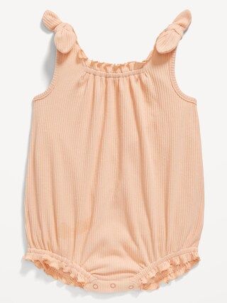 Sleeveless Tie-Shoulder One-Piece Romper for Baby | Old Navy (US)