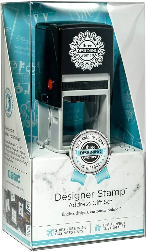Three Designing Women Custom Designer Address Self-Inking Stamp | Amazon (US)