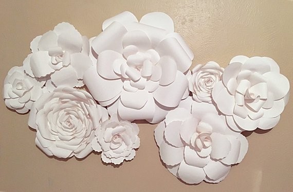 Paper Flower Wall Decor - Wedding Decor - Home Decor - Nursery Decor - Paper Flower Backdrop - Paper | Etsy (US)